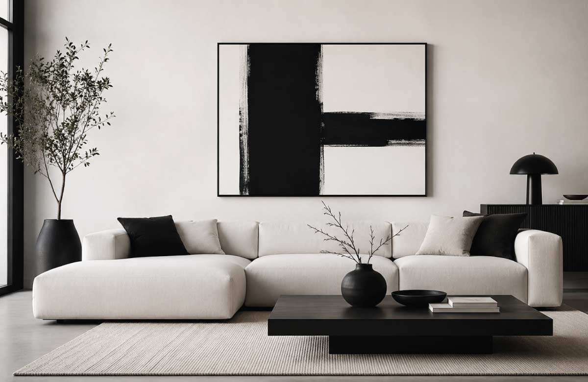 Black and White Minimalist Art