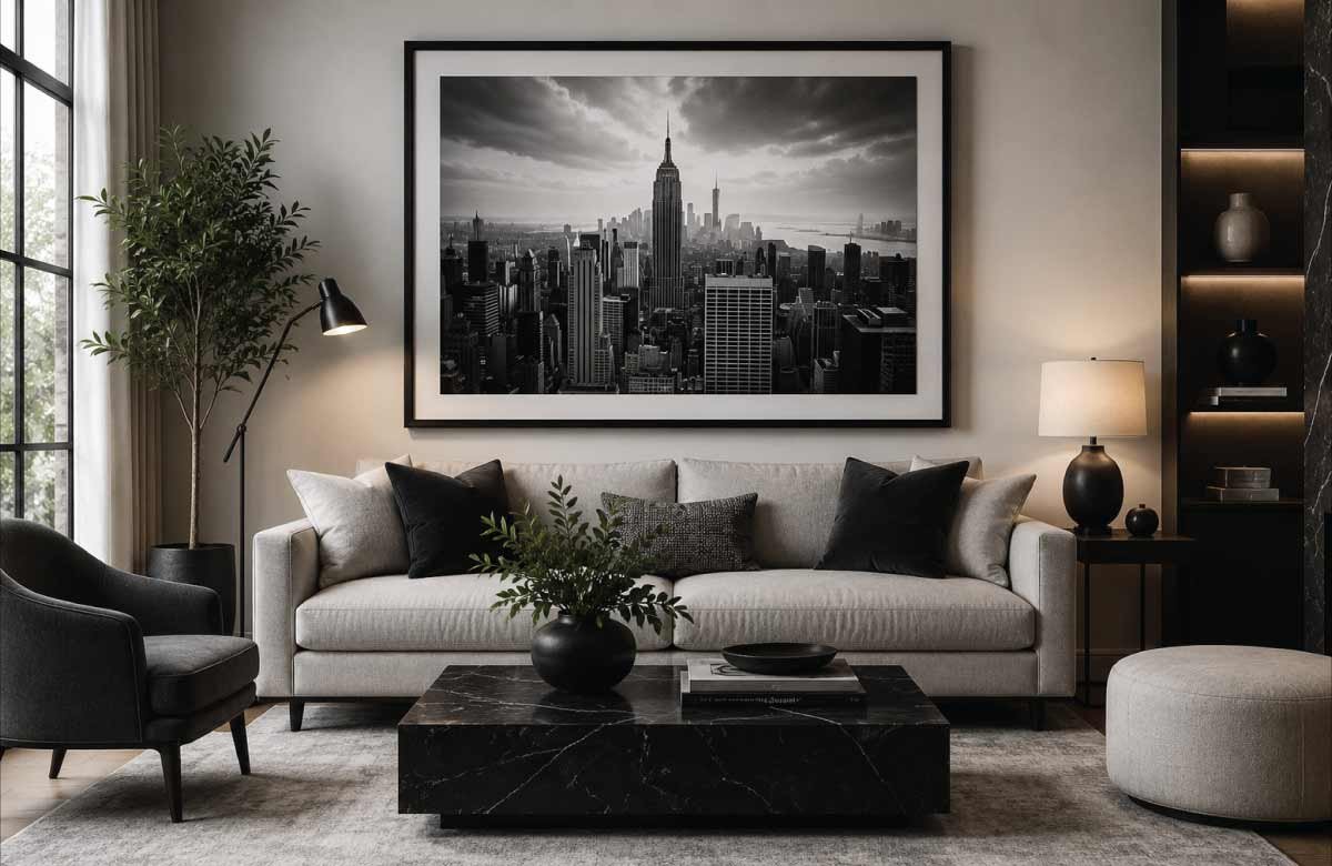 Black and White Photography Wall Piece