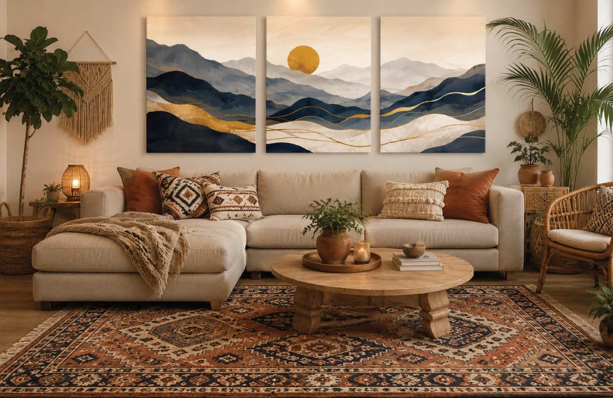 Bohemian Patterned Rugs for a Cozy Vibe