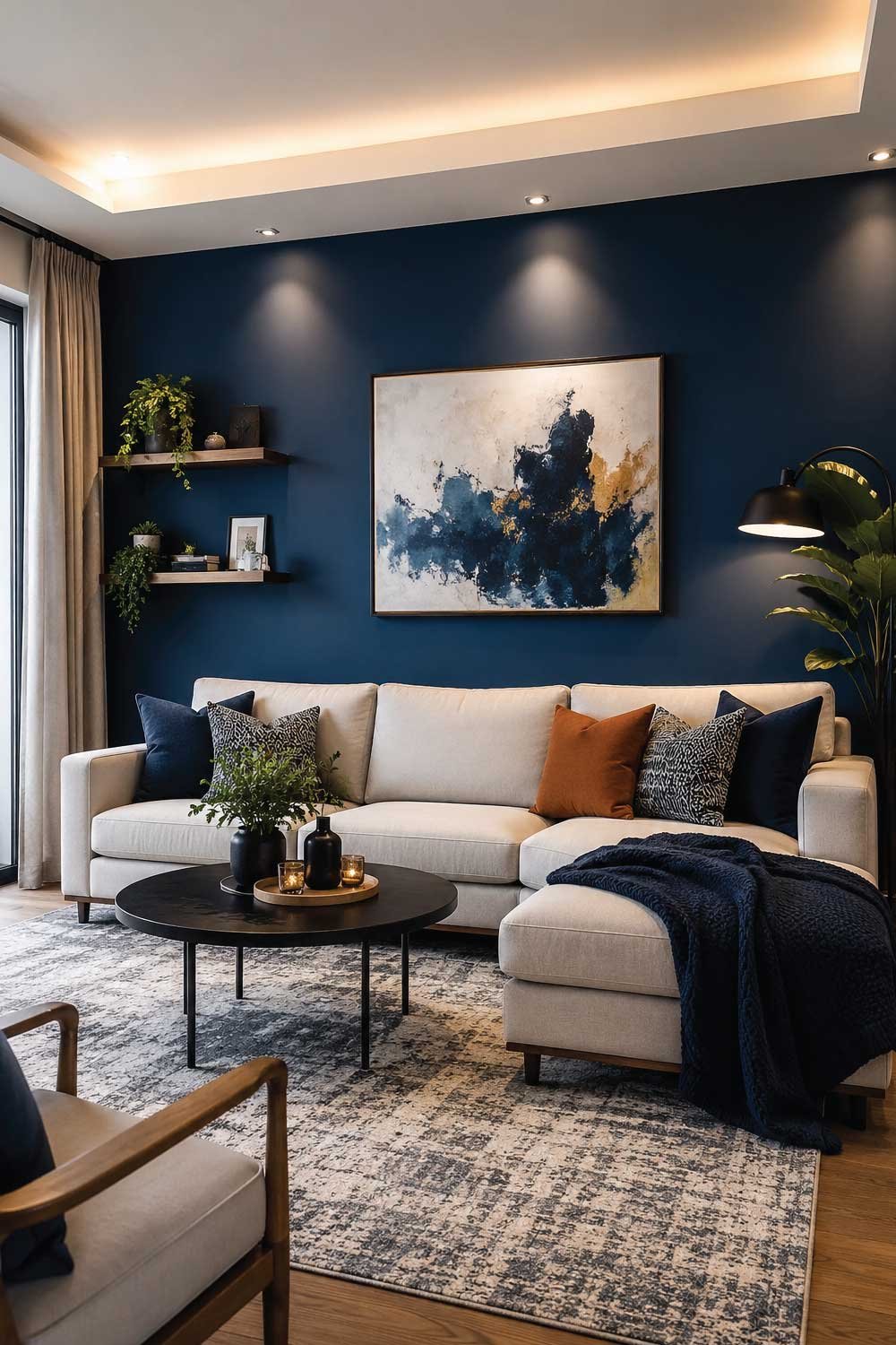 Bold Color Accent Wall for Strong Personality