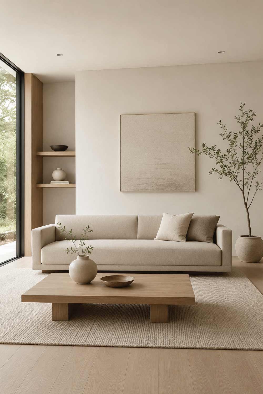 Clean-Line Minimalist Sofa Design for a Calm Living Room