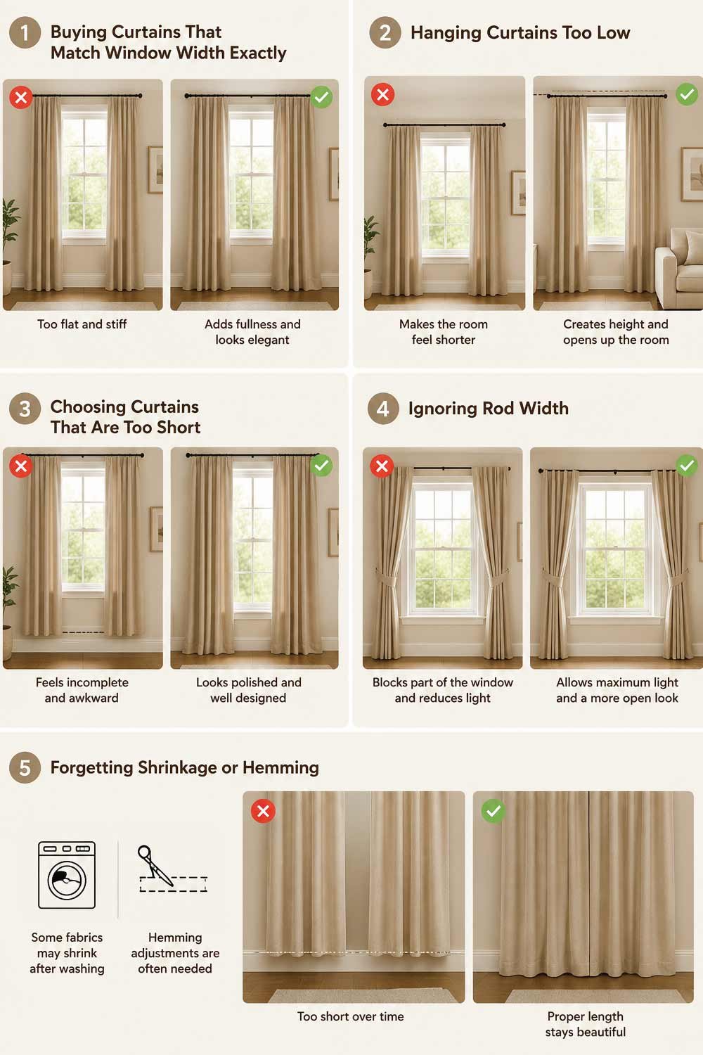 Common Curtain Size Mistakes to Avoid