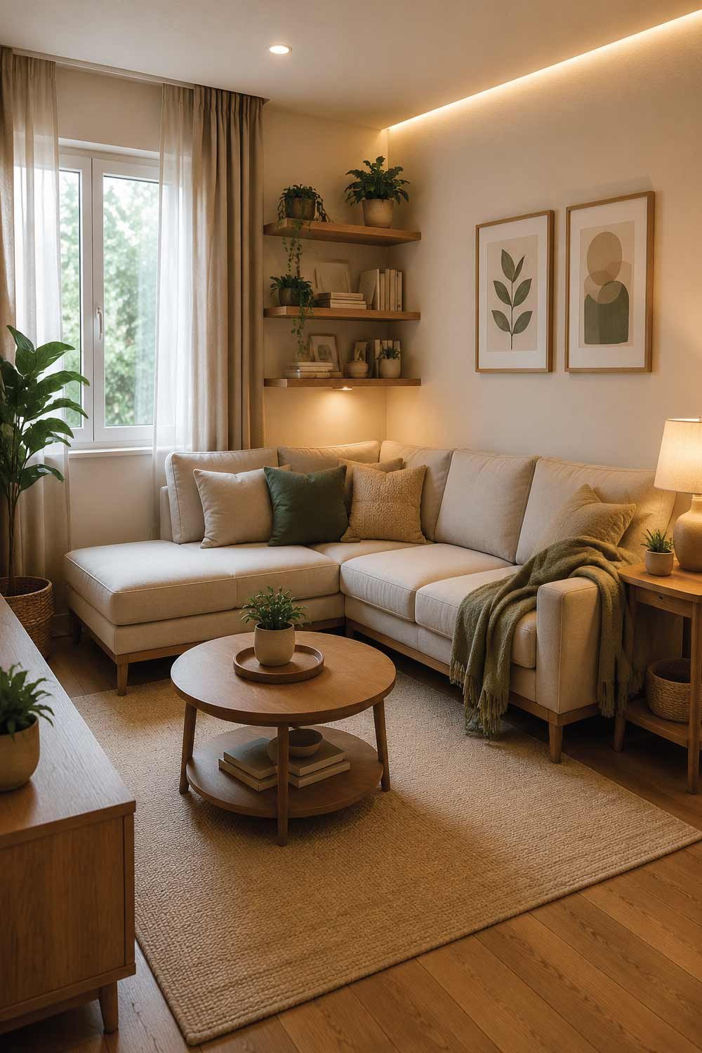 Corner Furniture Arrangement for Small Spaces