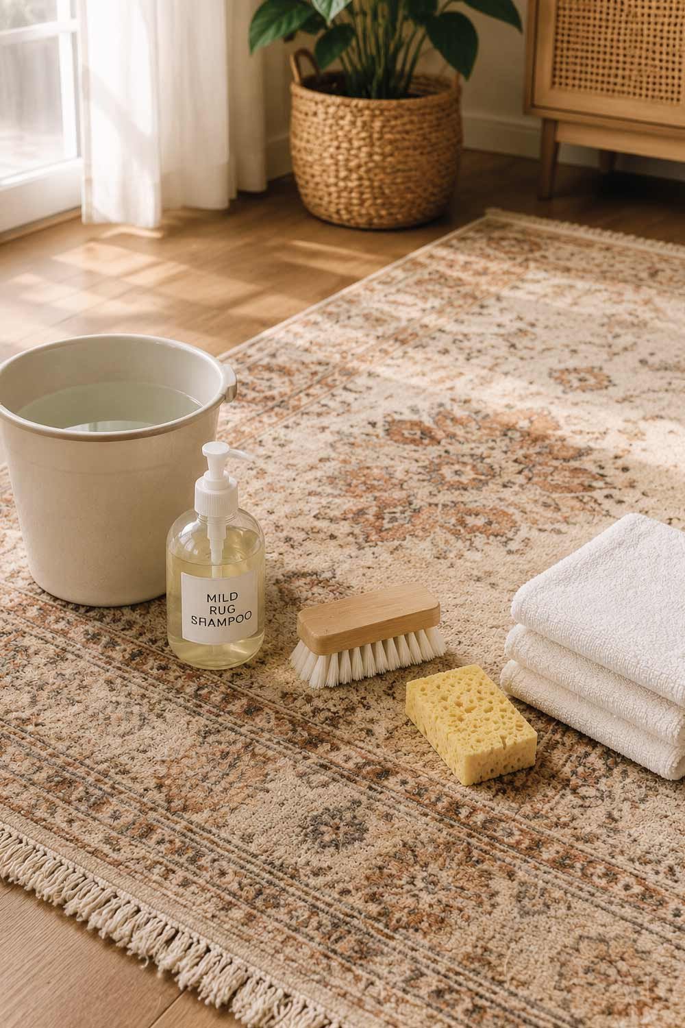 Deep Cleaning a Rug (Safely)