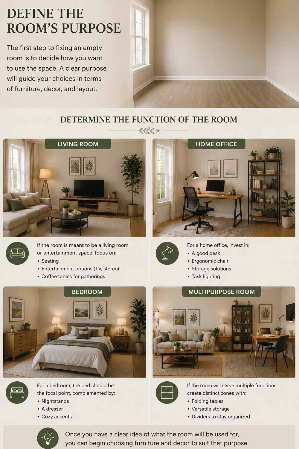 Define the Room’s Purpose
