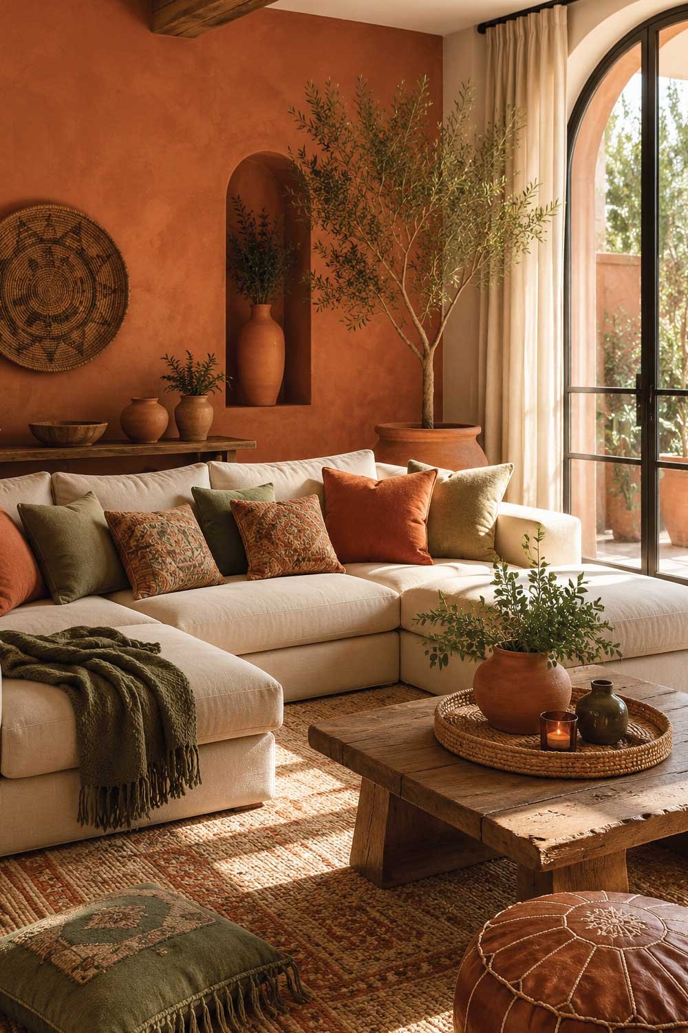 Earthy Terracotta, Beige & Olive Scheme
