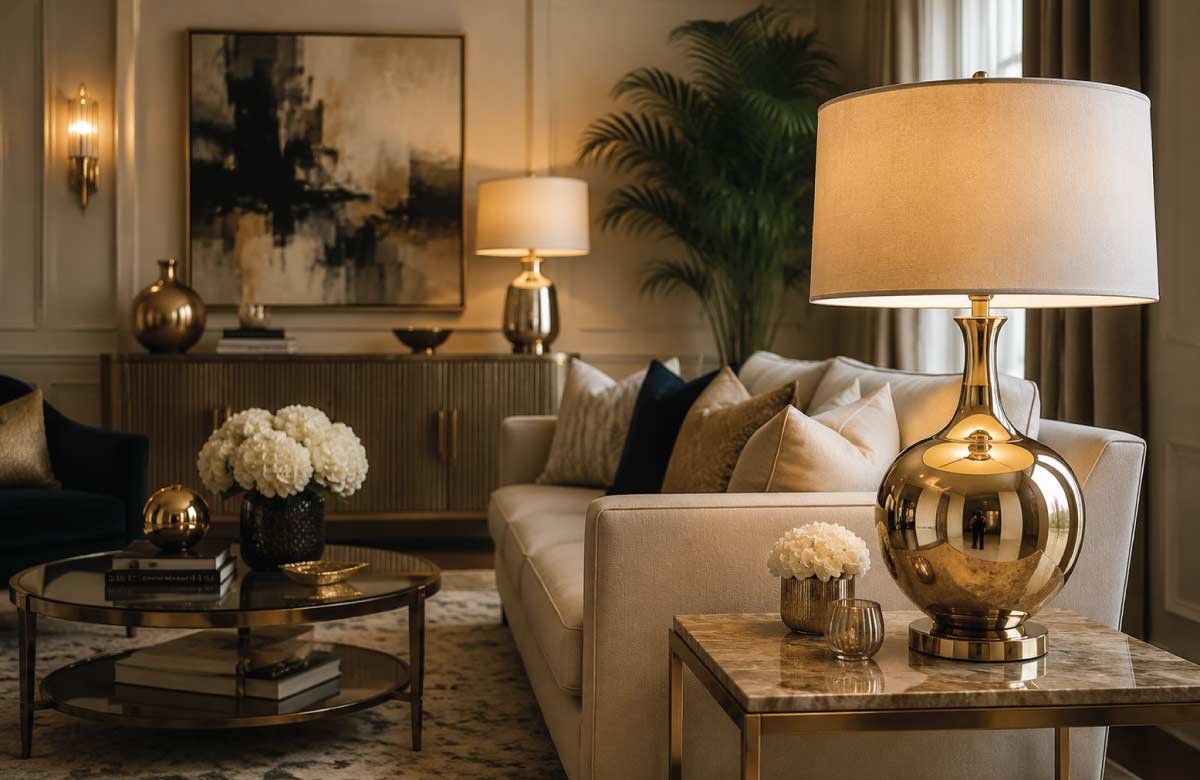 Elegant Metallic Lamps for a Touch of Glamour