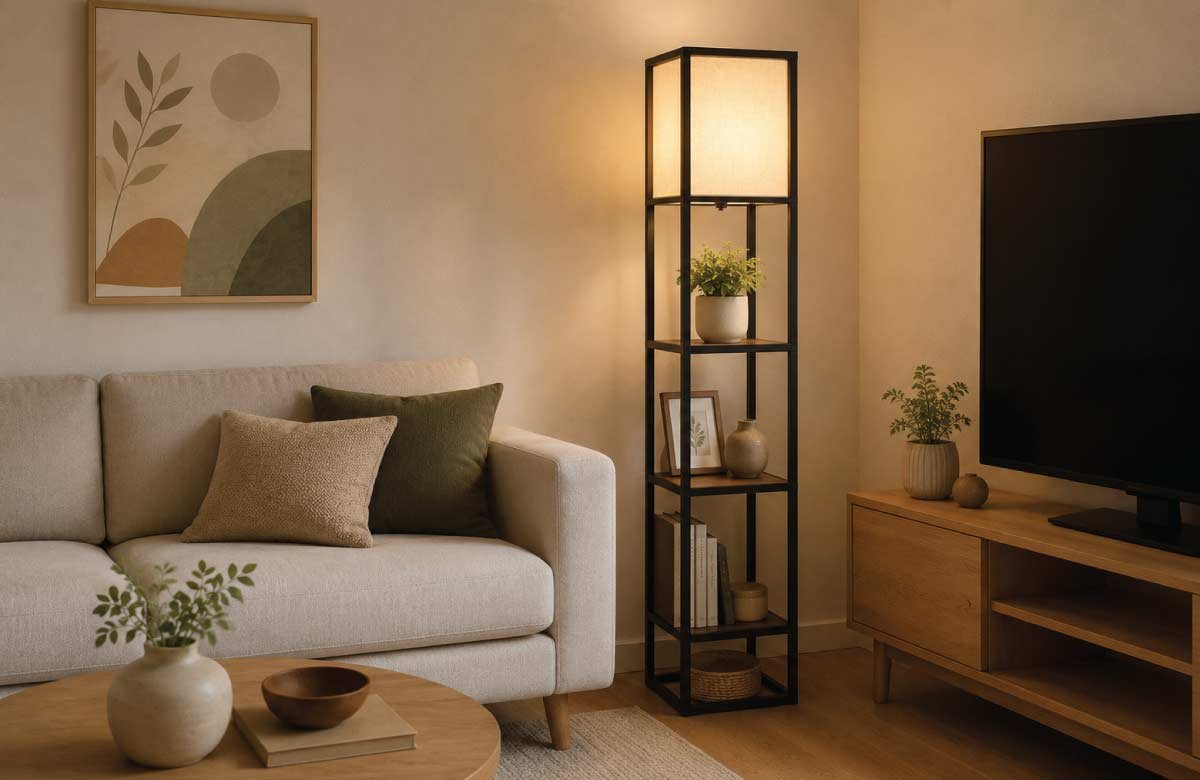 Floor Lamps with Shelves for Small Spaces