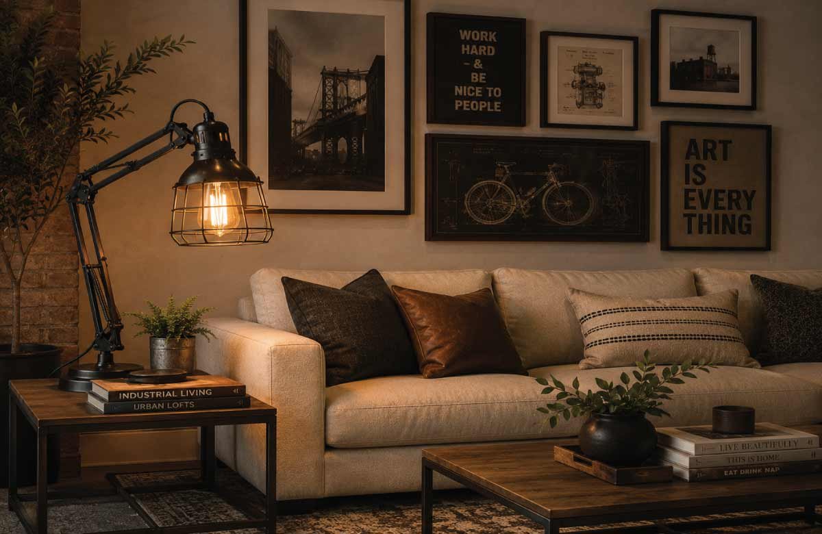 Industrial Metal Table Lamp