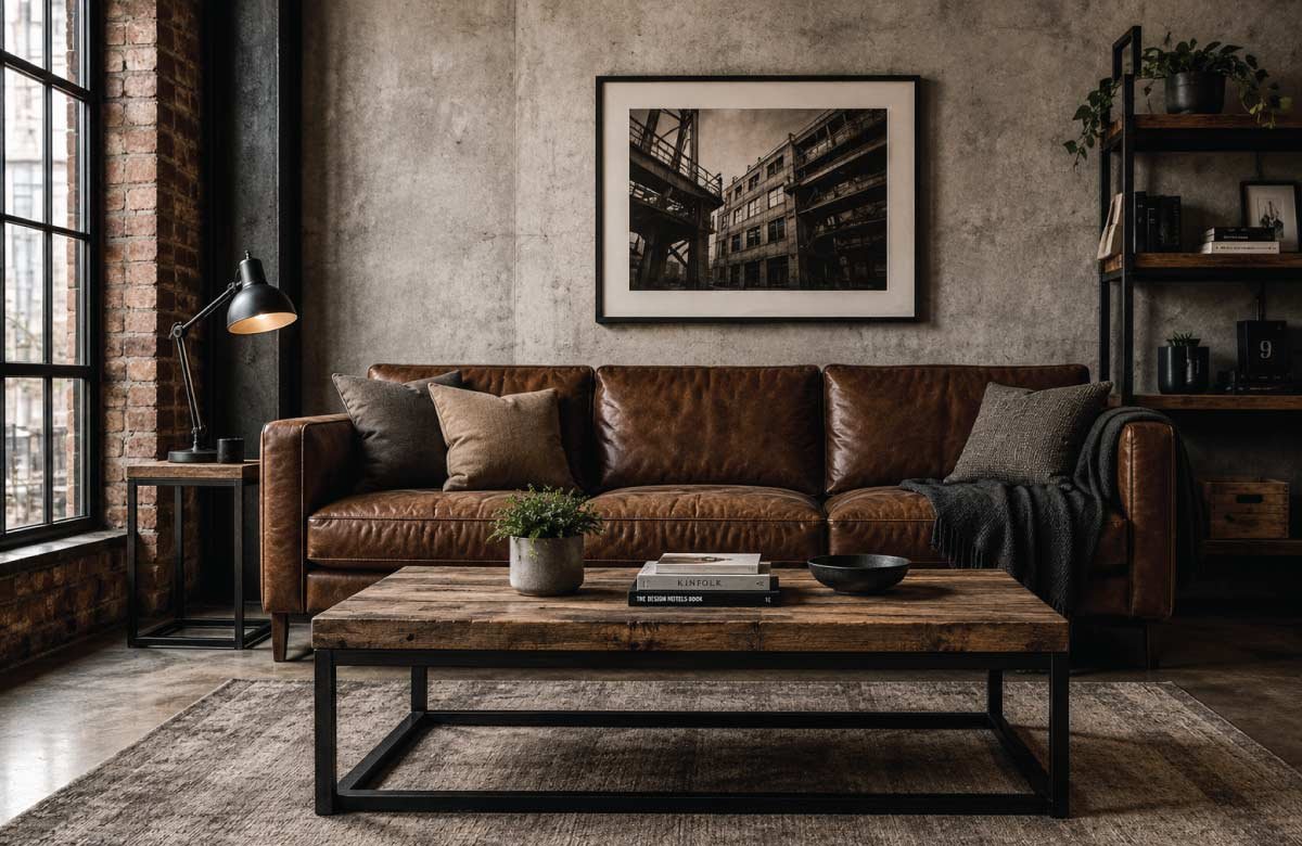 Industrial Metal and Wood Table