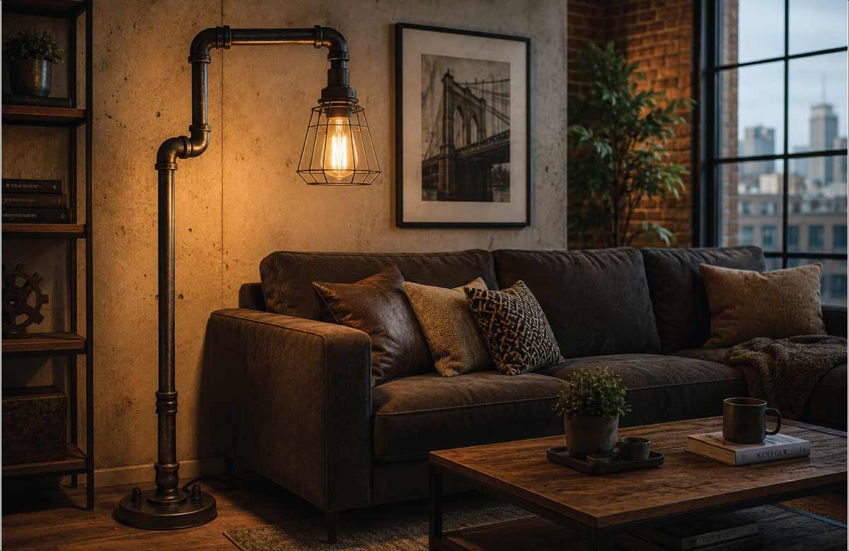 Industrial Pipe Lamp for Urban Charm