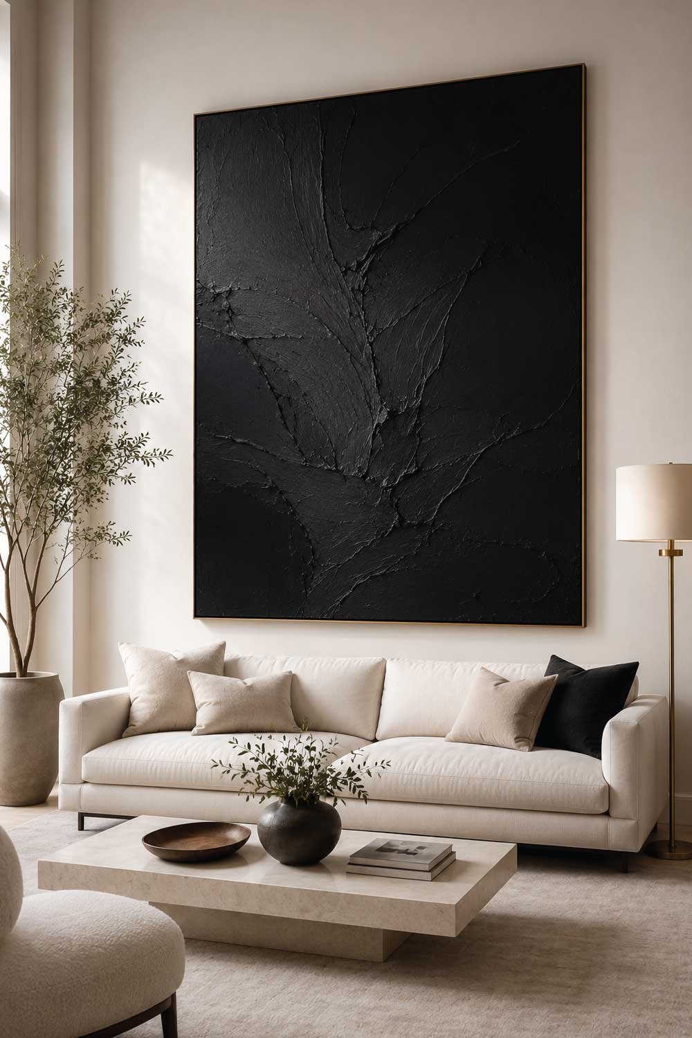 Large-Black-Canvas-Painting-for-Bold-Minimal-Style