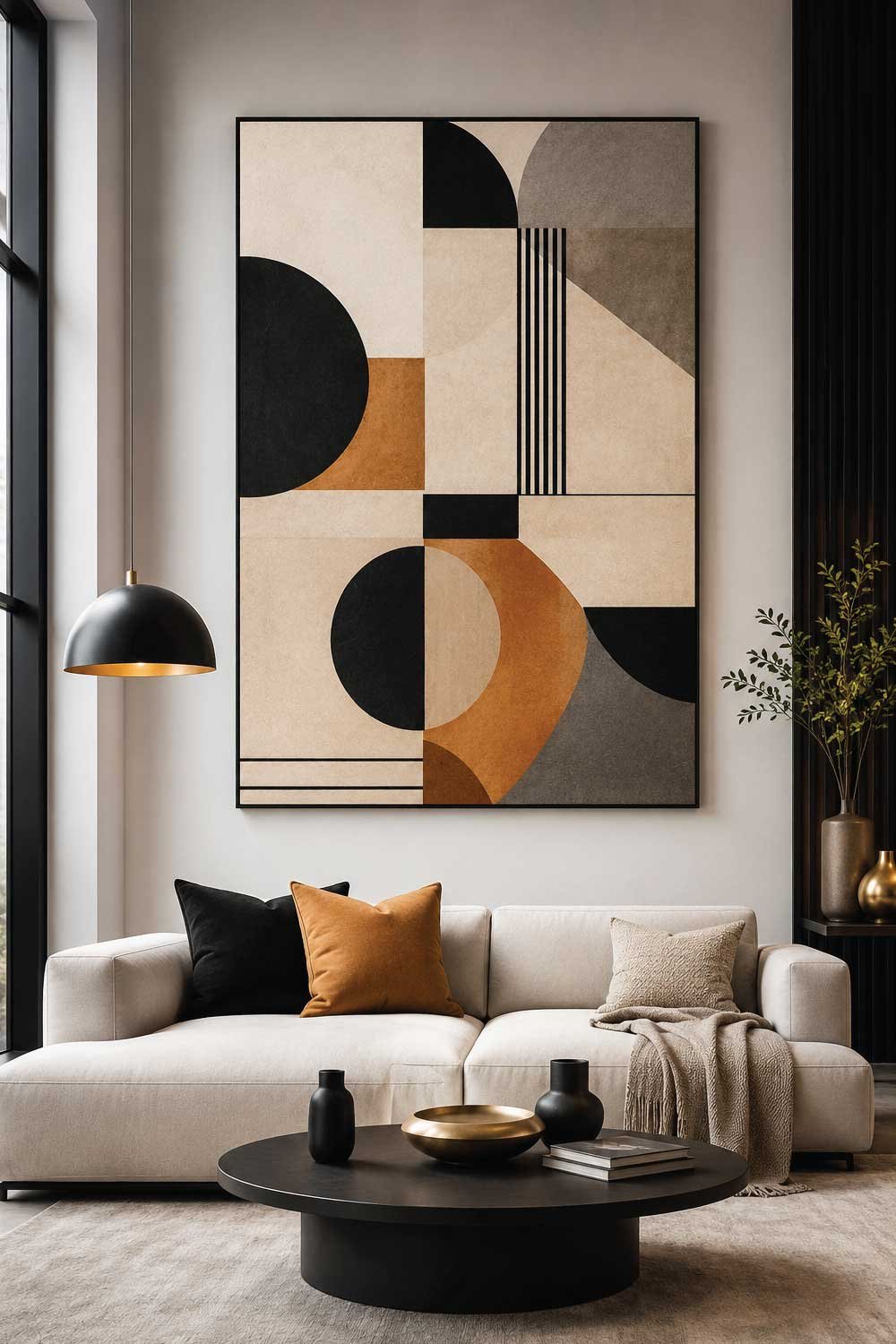 Large Geometric Art Painting for Modern Style