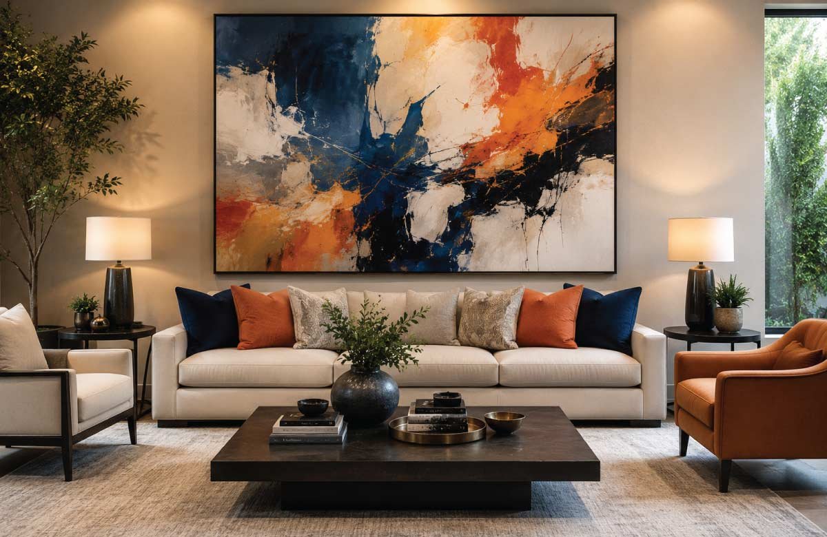 Large-Scale Abstract Art as a Focal Point