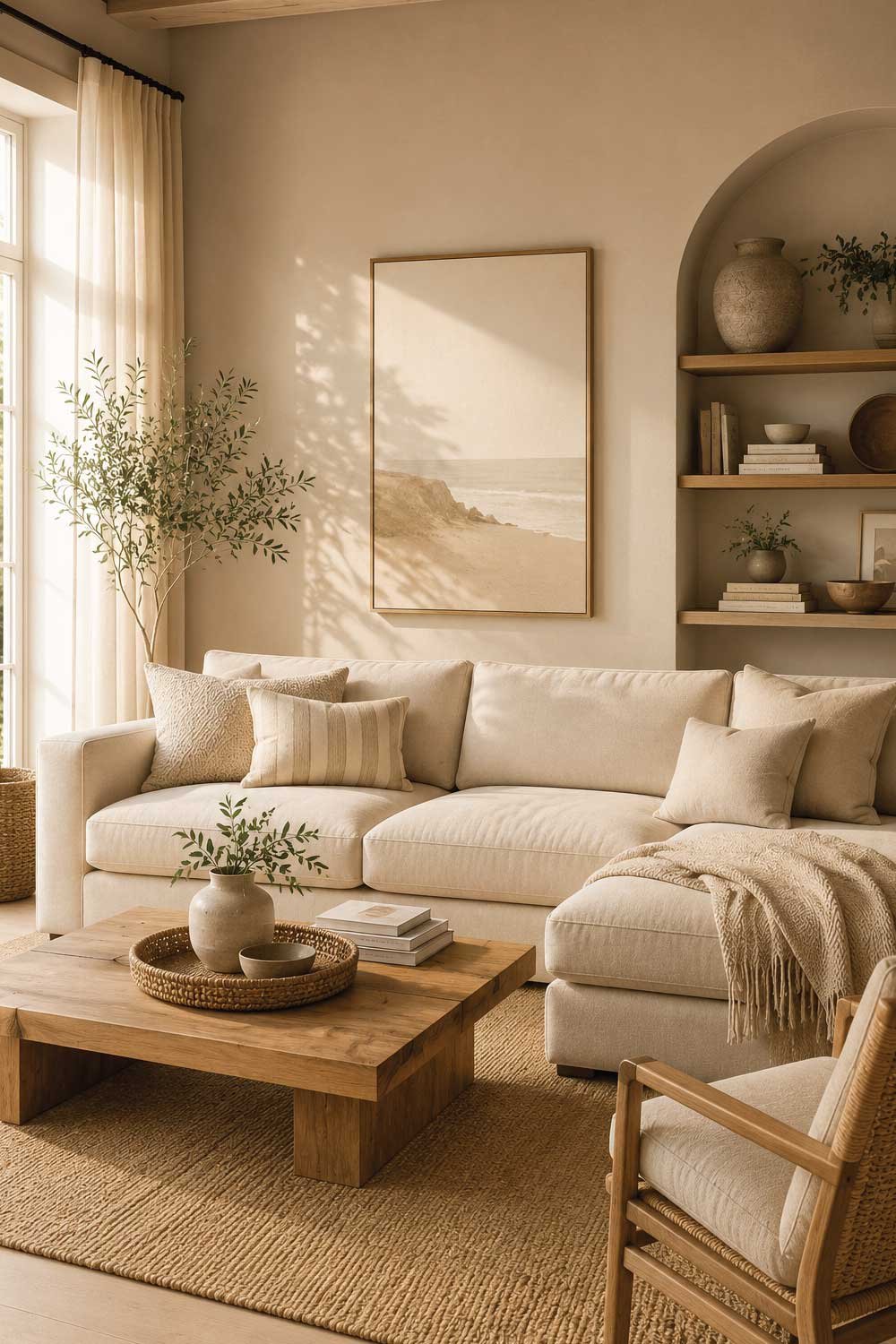 Light Sand Beige for Natural Cozy Feel