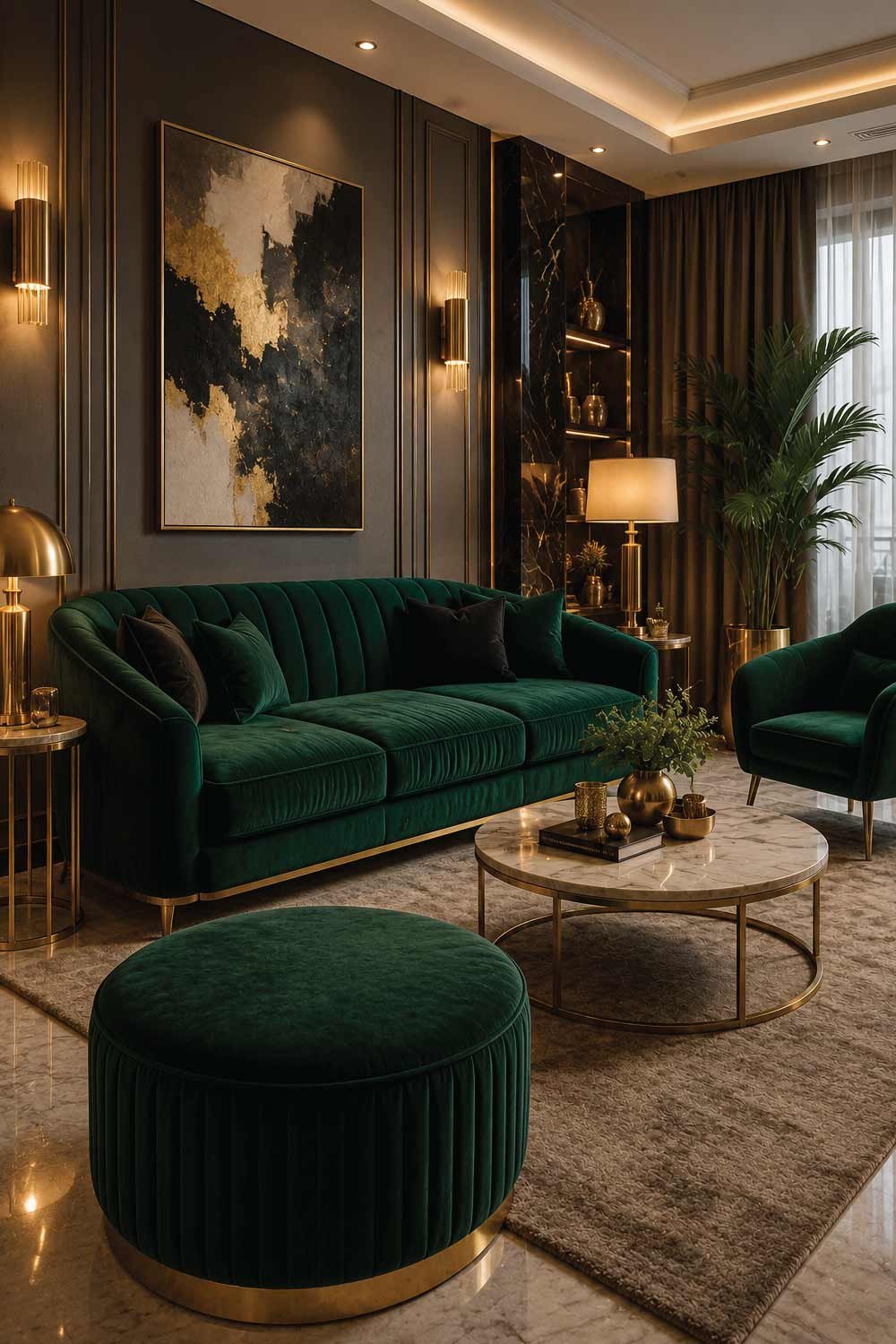Luxury Velvet Furniture Living Room
