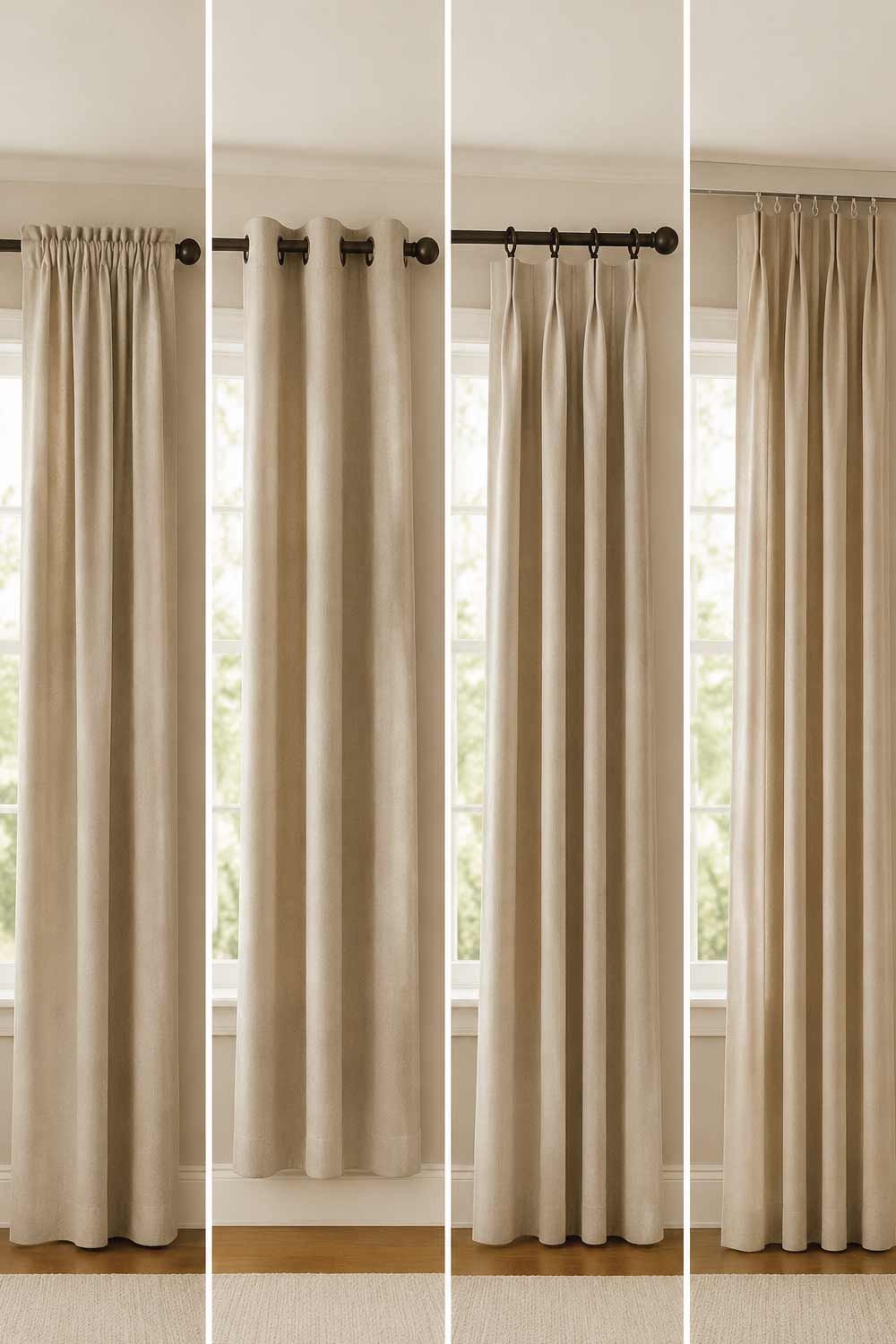 Measuring for Different Curtain Styles