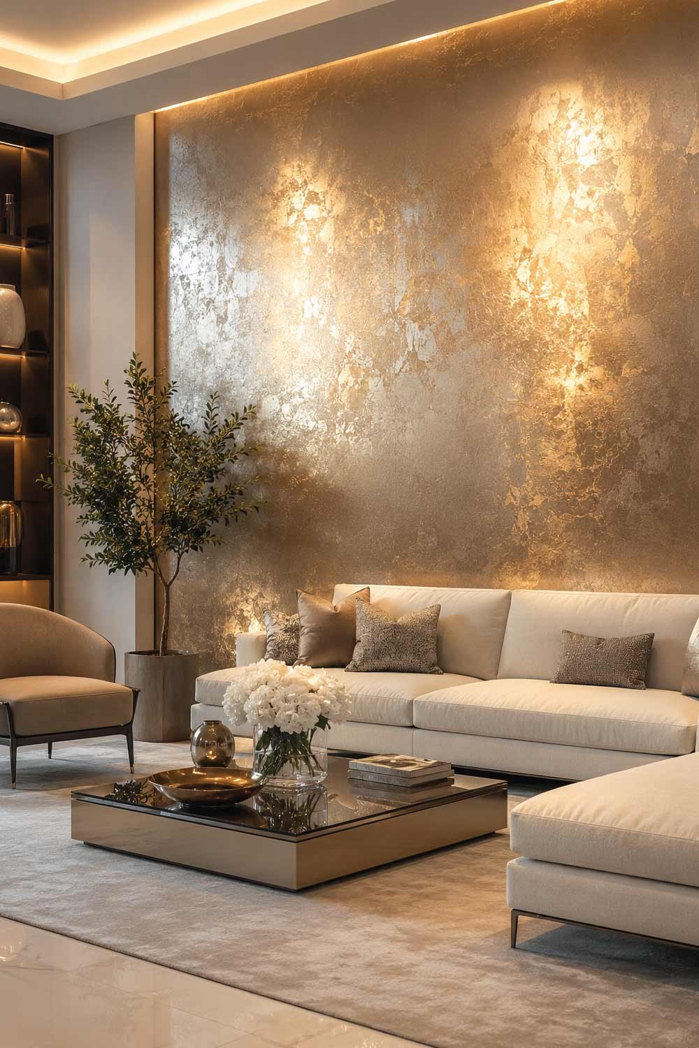 Metallic Paint Accent Wall for Modern Shine