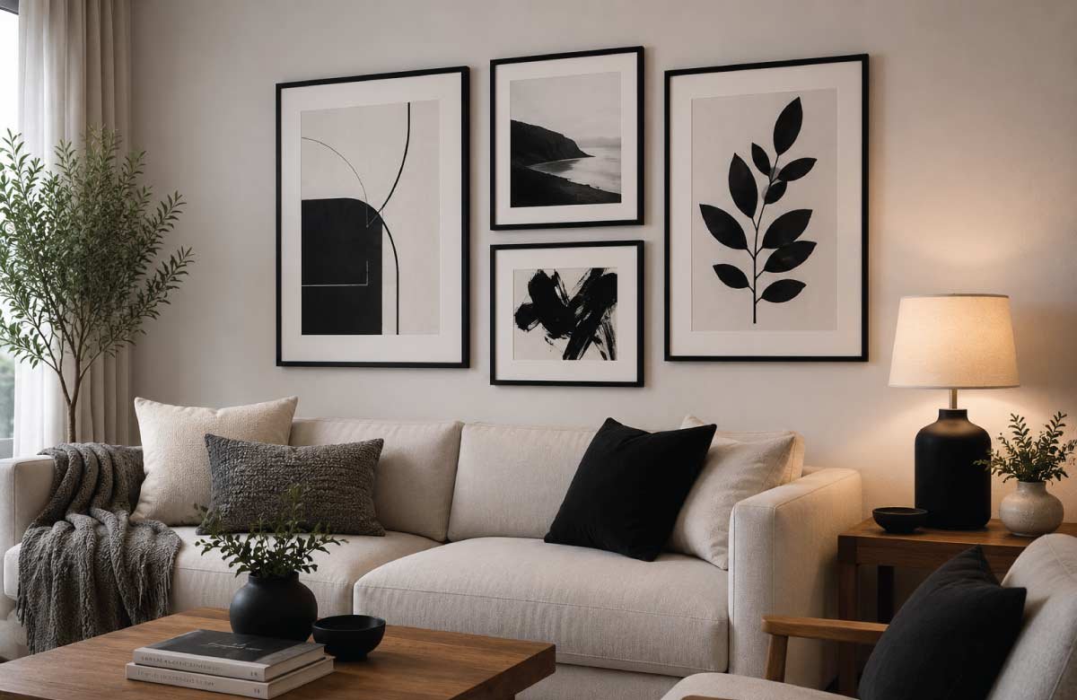 Minimalist Black and White Artwork