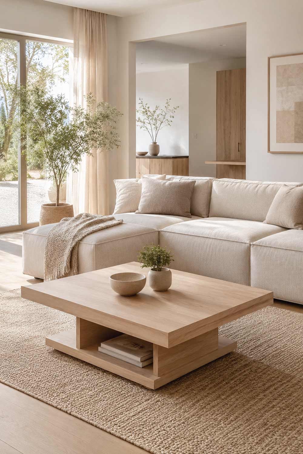 Minimalist Coffee Table with Functional Simplicity