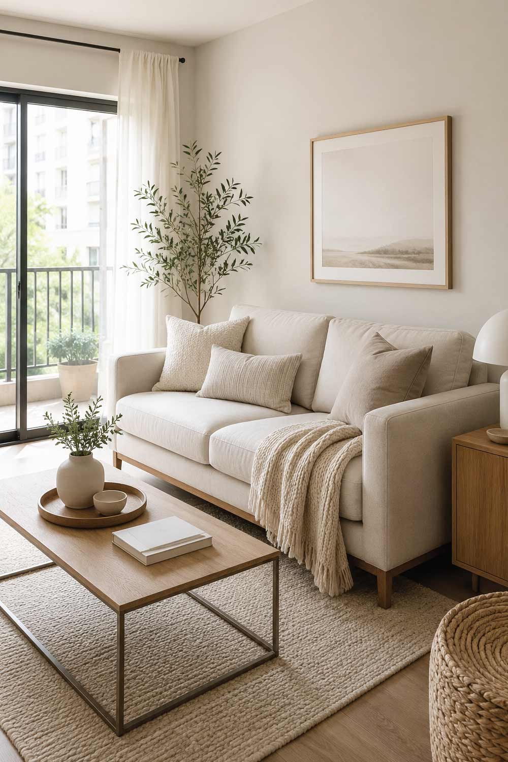 Minimalist Neutral Living Room Setup