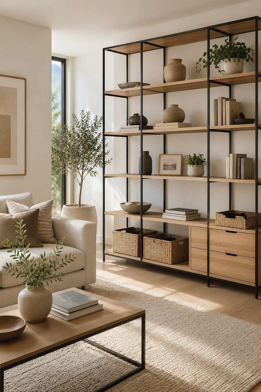 Minimalist Open-Frame Storage Furniture