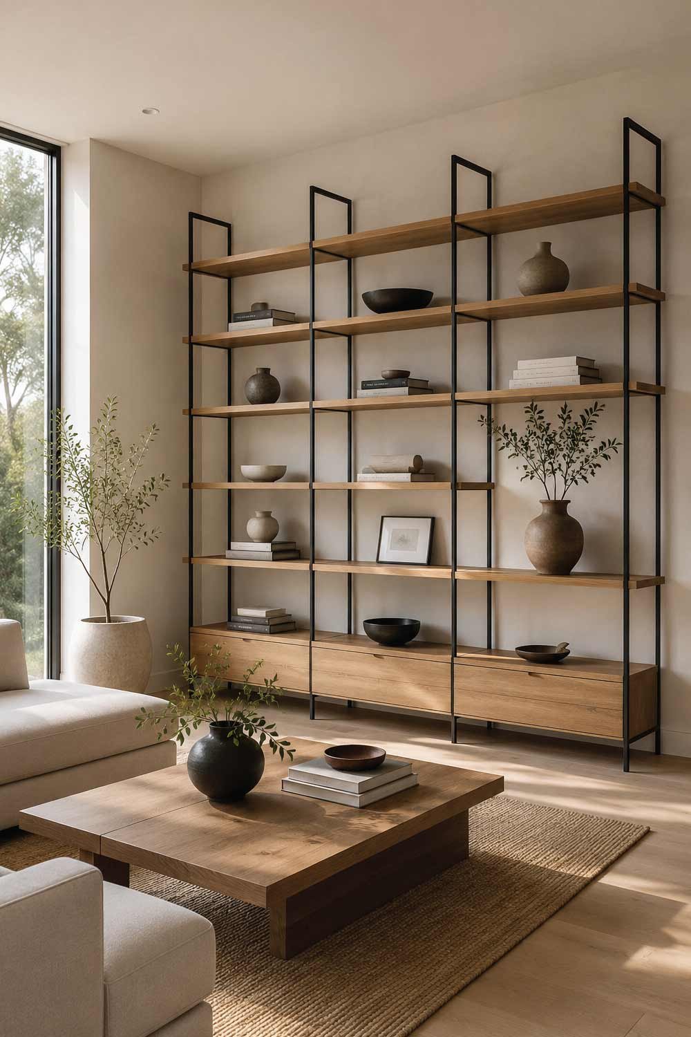 Minimalist Open Shelving Units