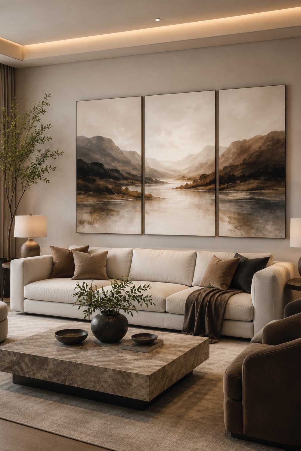 Multi-Panel (Triptych) Large Painting
