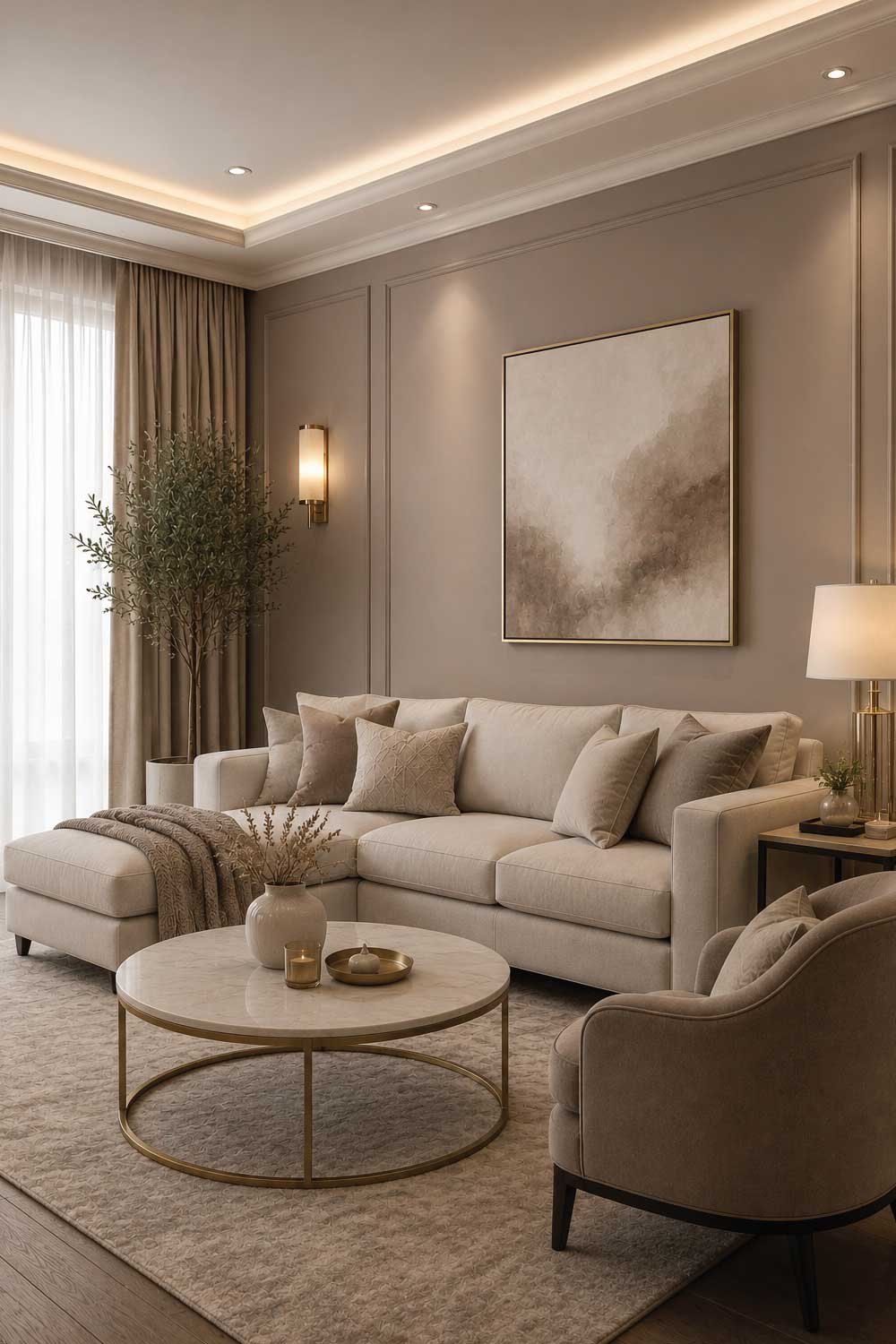 Soft Taupe for Balanced Cozy Elegance