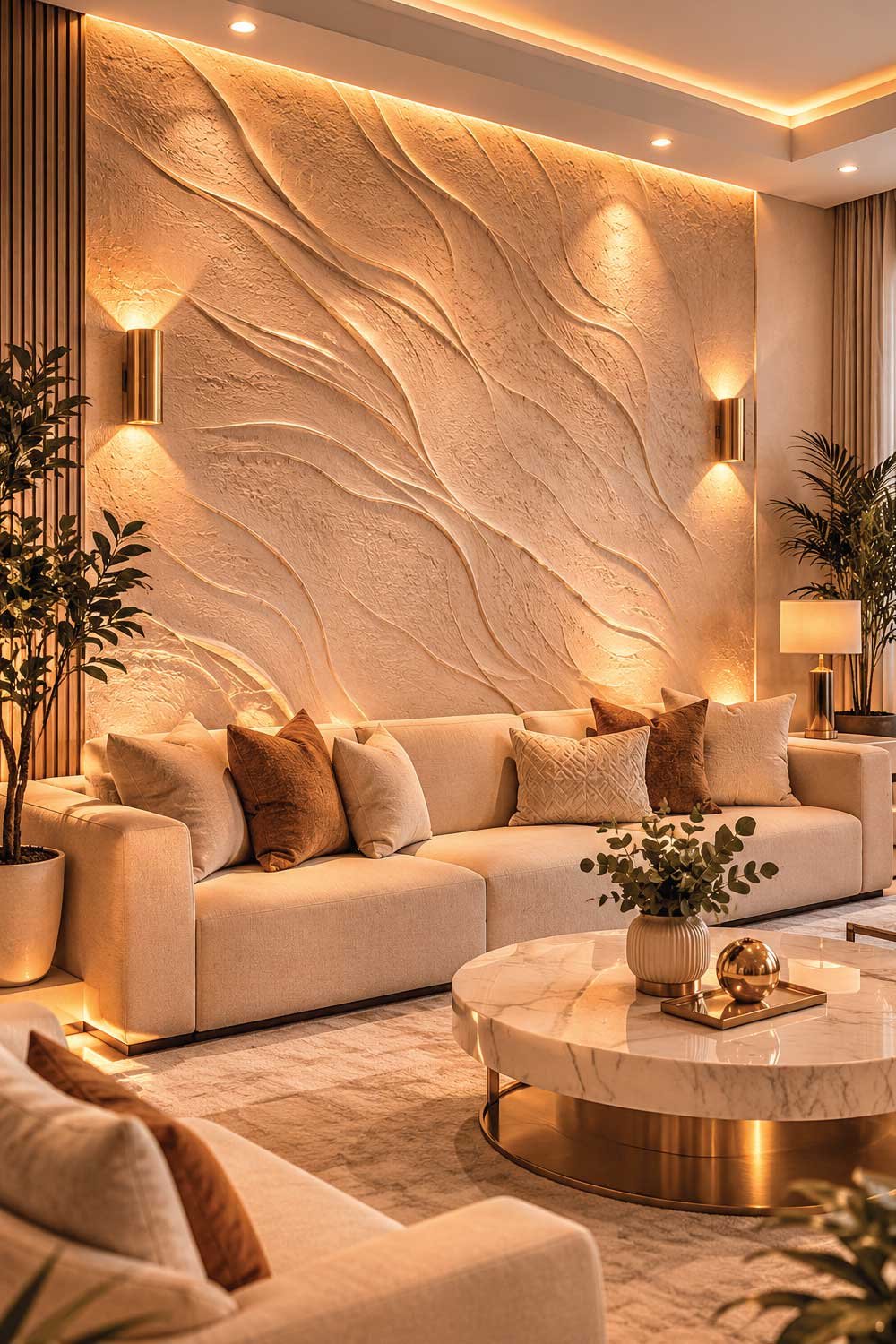 Textured Accent Wall for Luxury Feel