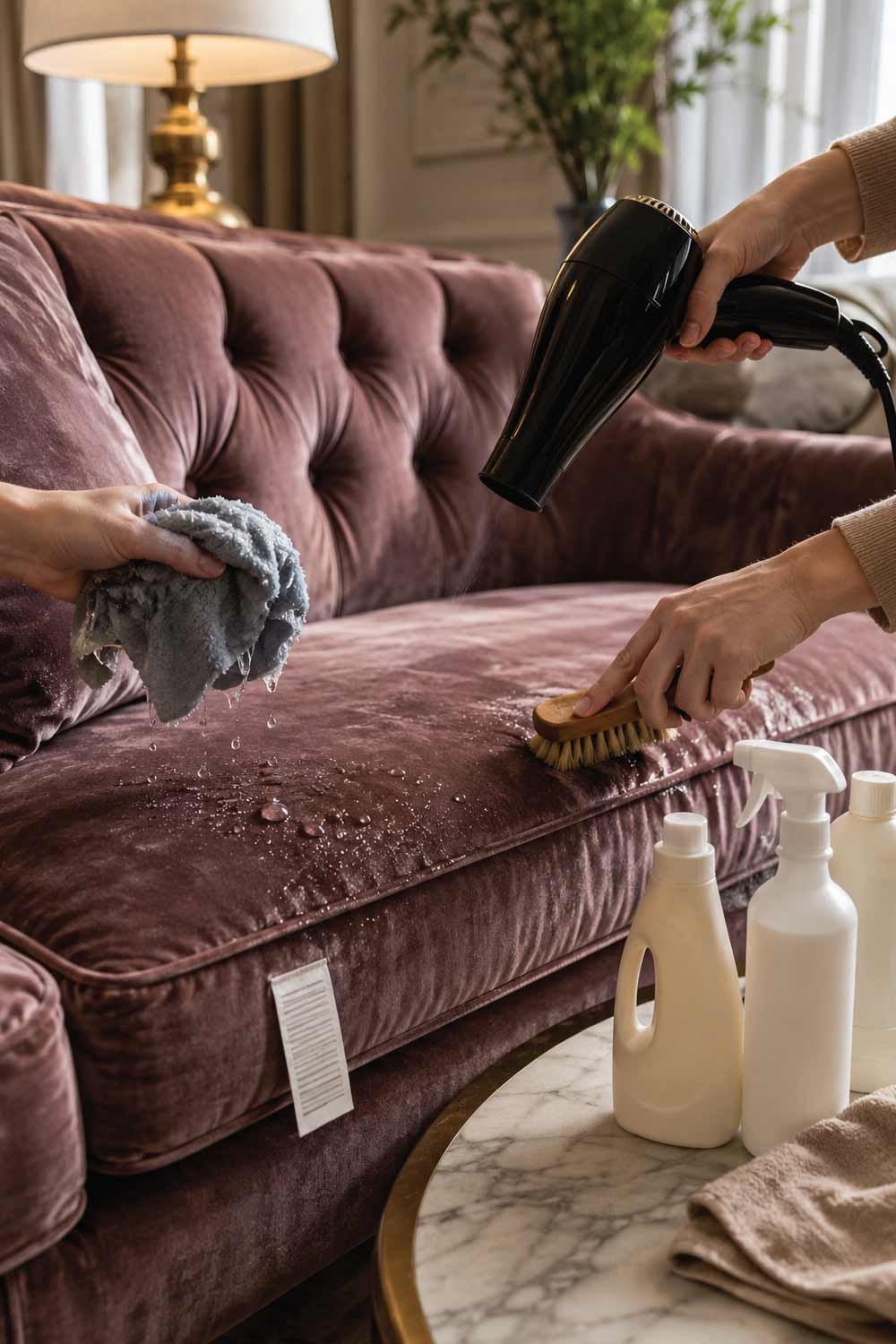 What to Avoid When Cleaning Velvet Furniture