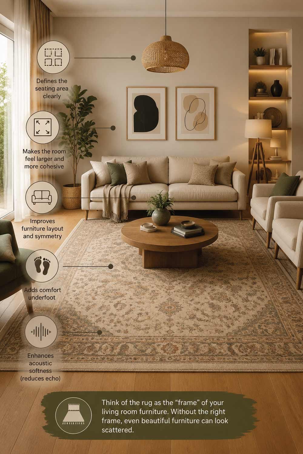 Why Rug Size Matters in Living Room Design