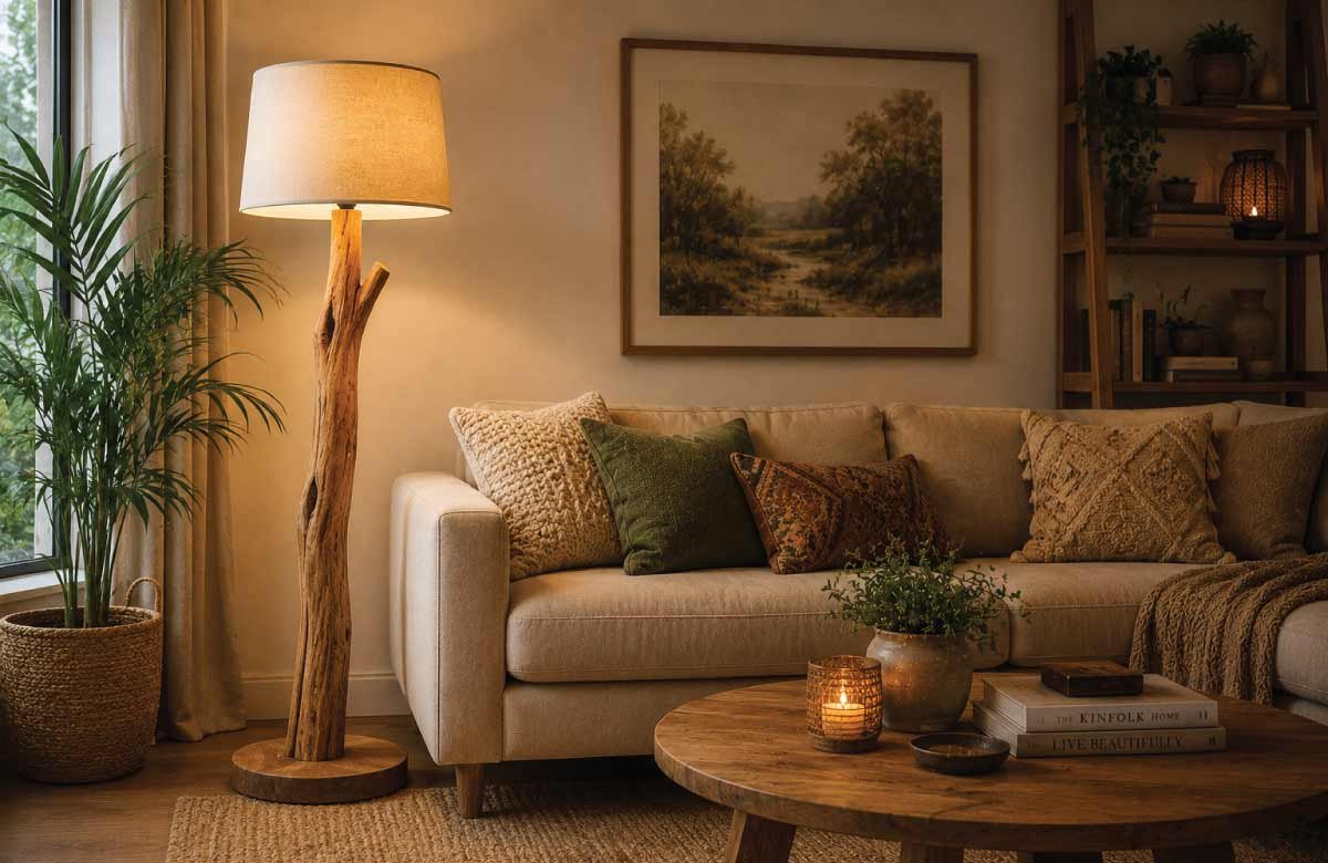 Wooden Floor Lamp for Natural Warmth
