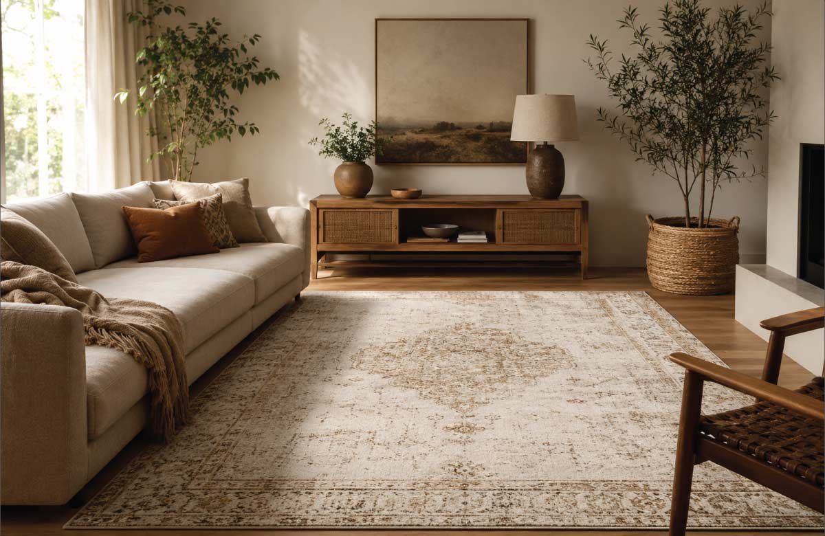 aesthetic living room rug