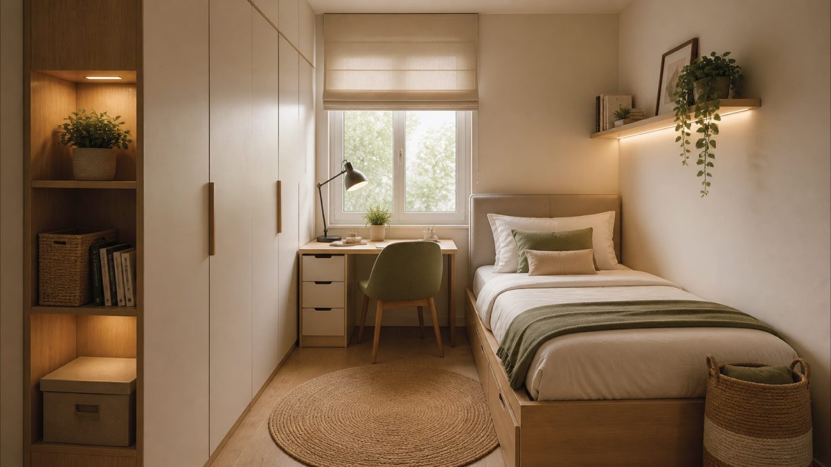 how to arrange furniture in small bedroom