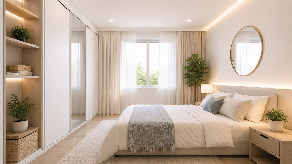 how to make a small bedroom look bigger