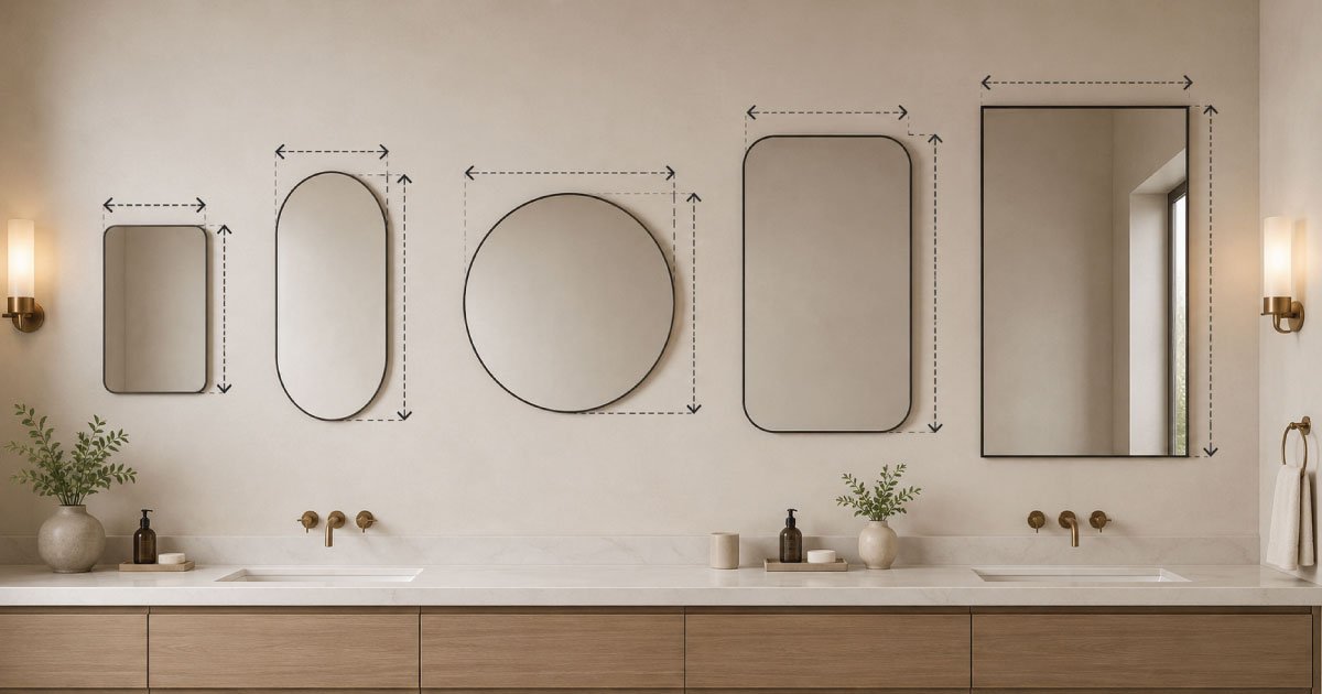 Bathroom Mirror Size Chart