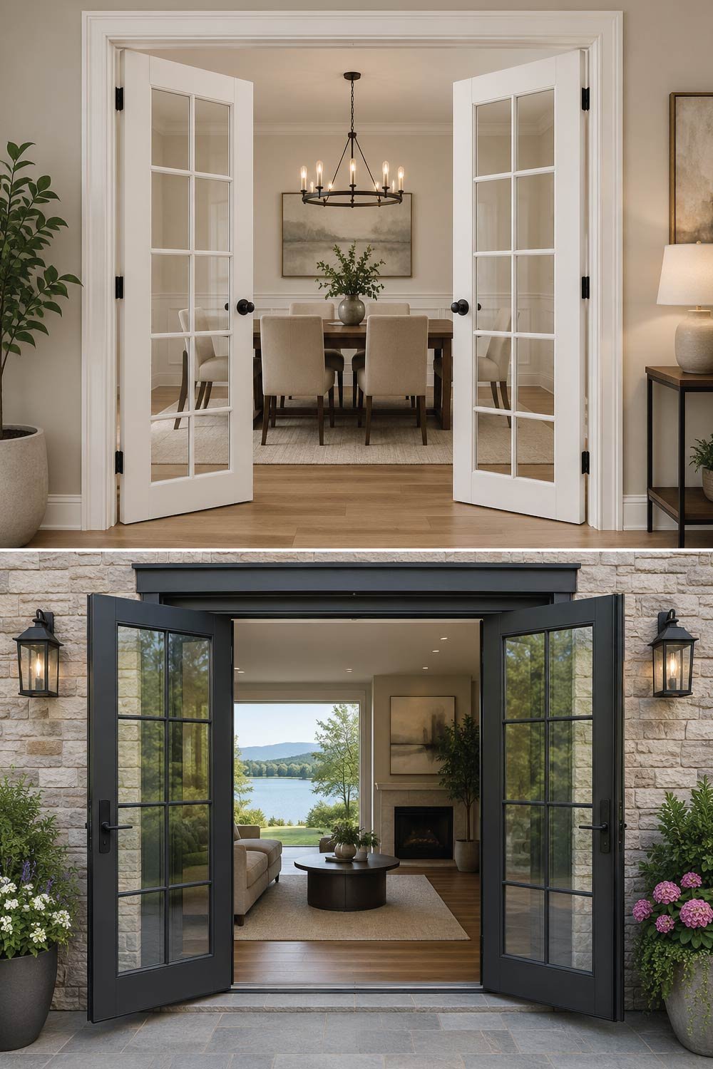 Interior vs Exterior French Door Sizes 