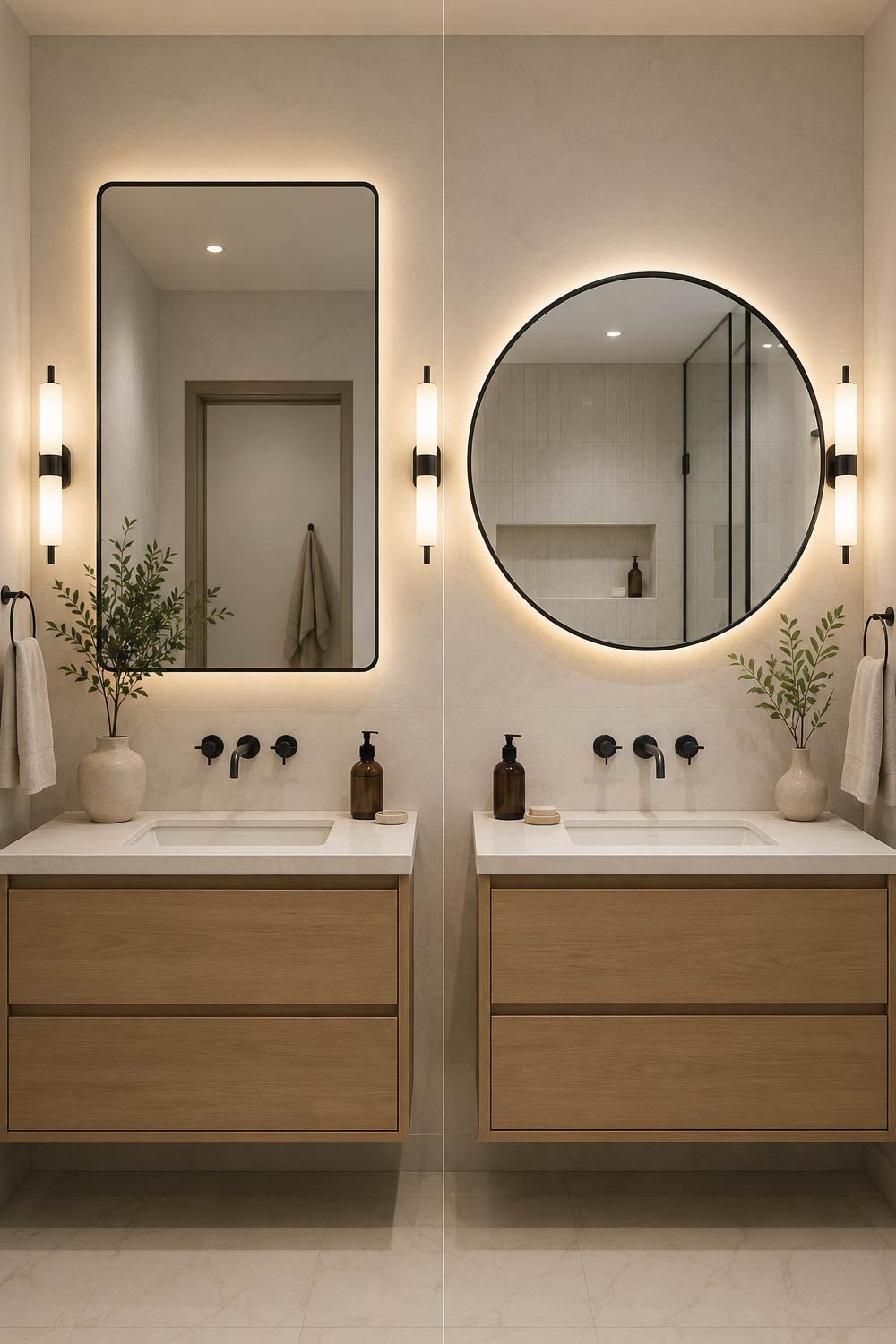 Round vs Rectangular Mirrors: Size Differences
