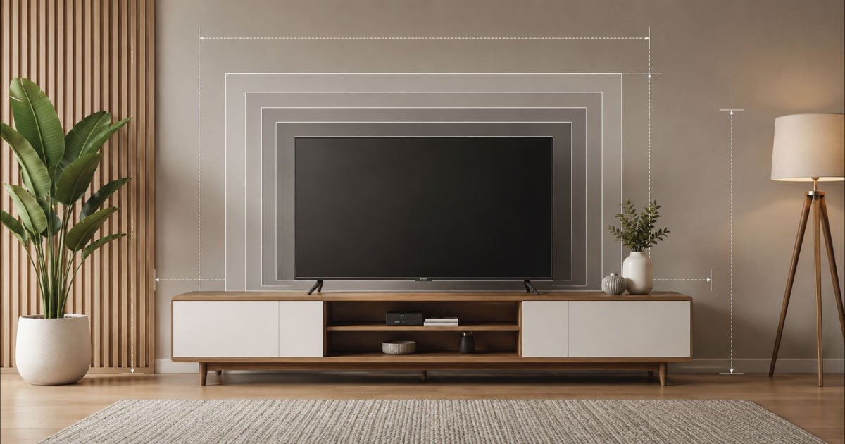 TV Stand Size Chart (Complete Guide for Perfect Fit & Balance)