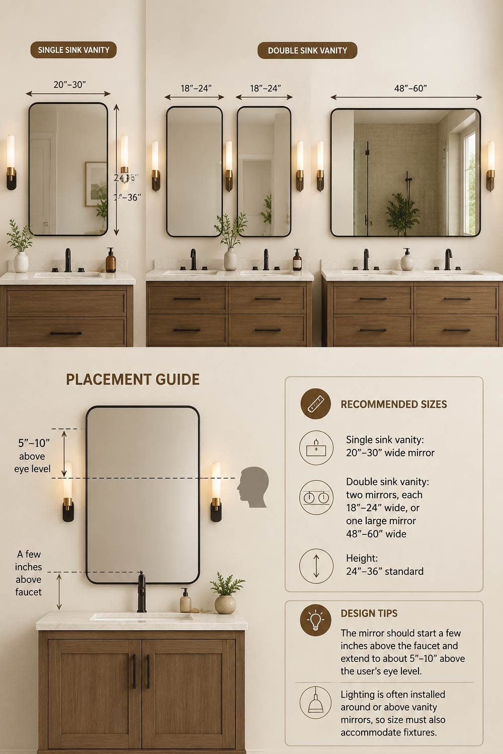 Vanity Mirror Size Chart