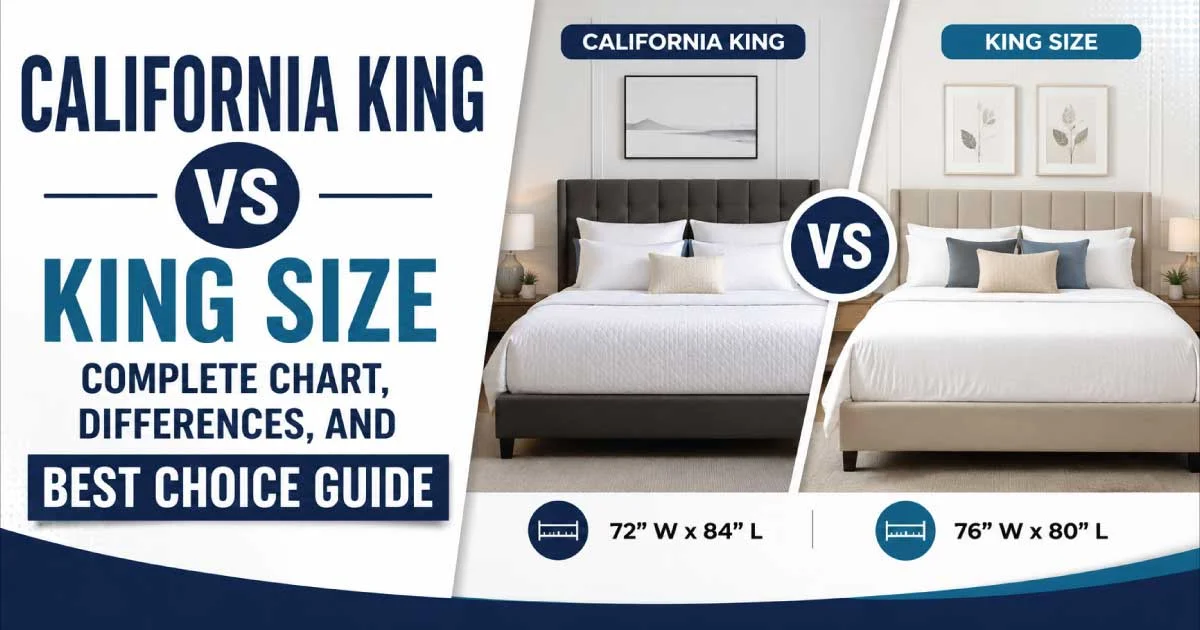California King Size Chart: Complete Chart