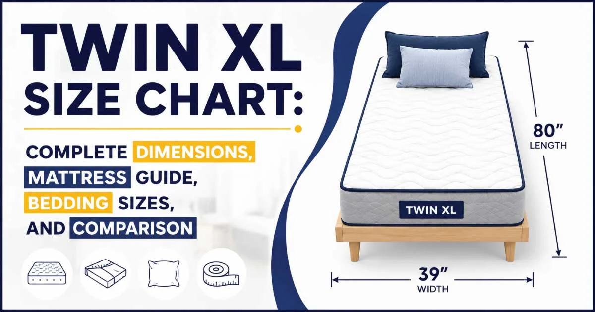Twin XL Size Chart: Complete Dimensions Guide