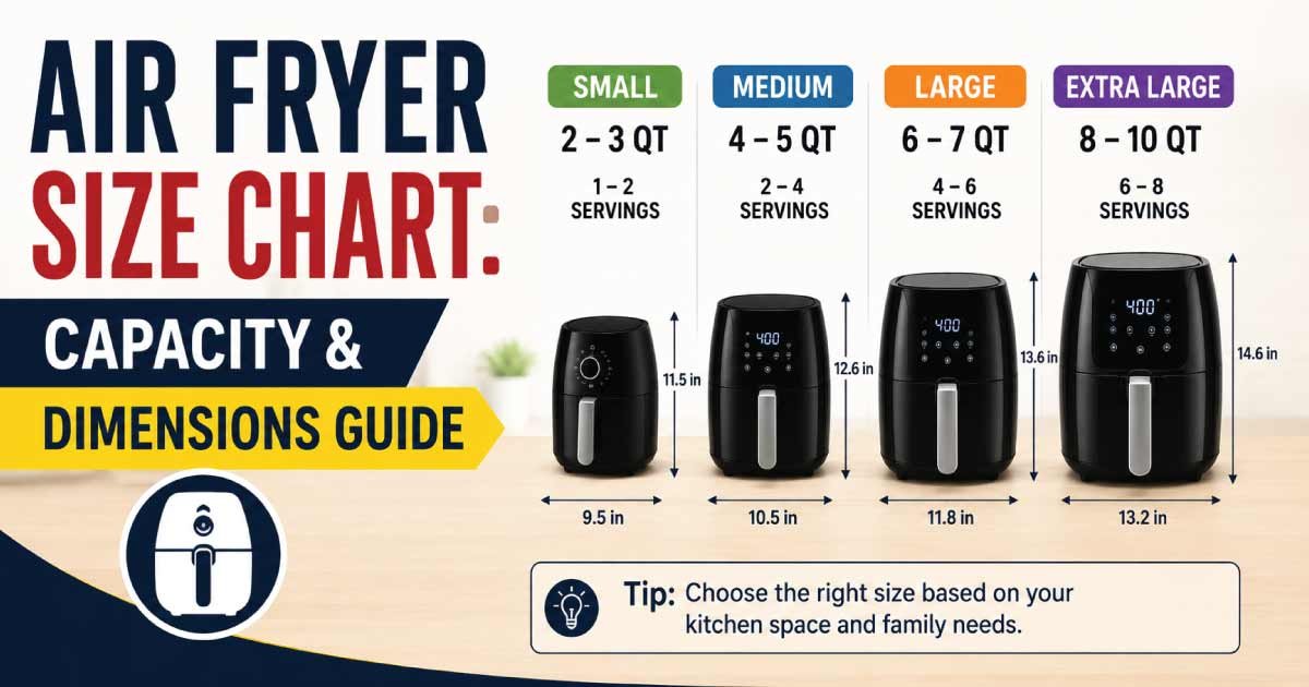 Air Fryer Size Chart