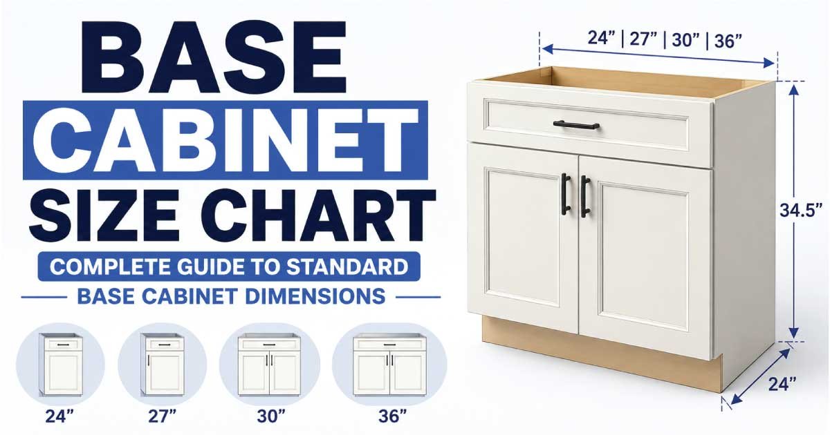 Base Cabinet Size Chart