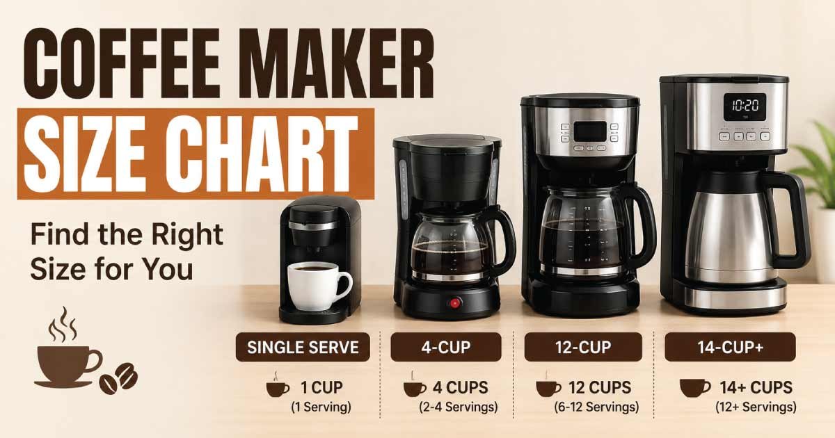 Coffee Maker Size Chart