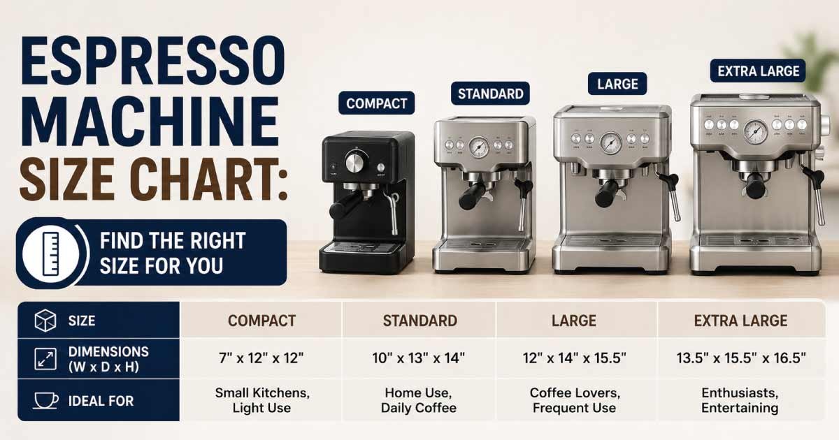 Espresso Machine Size Chart