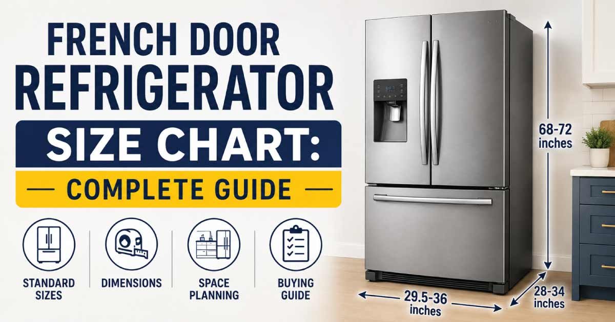 French Door Refrigerator Size Chart