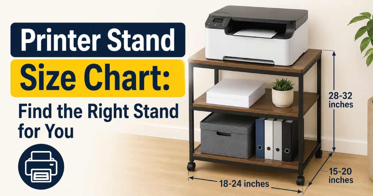 Printer Stand Size Chart