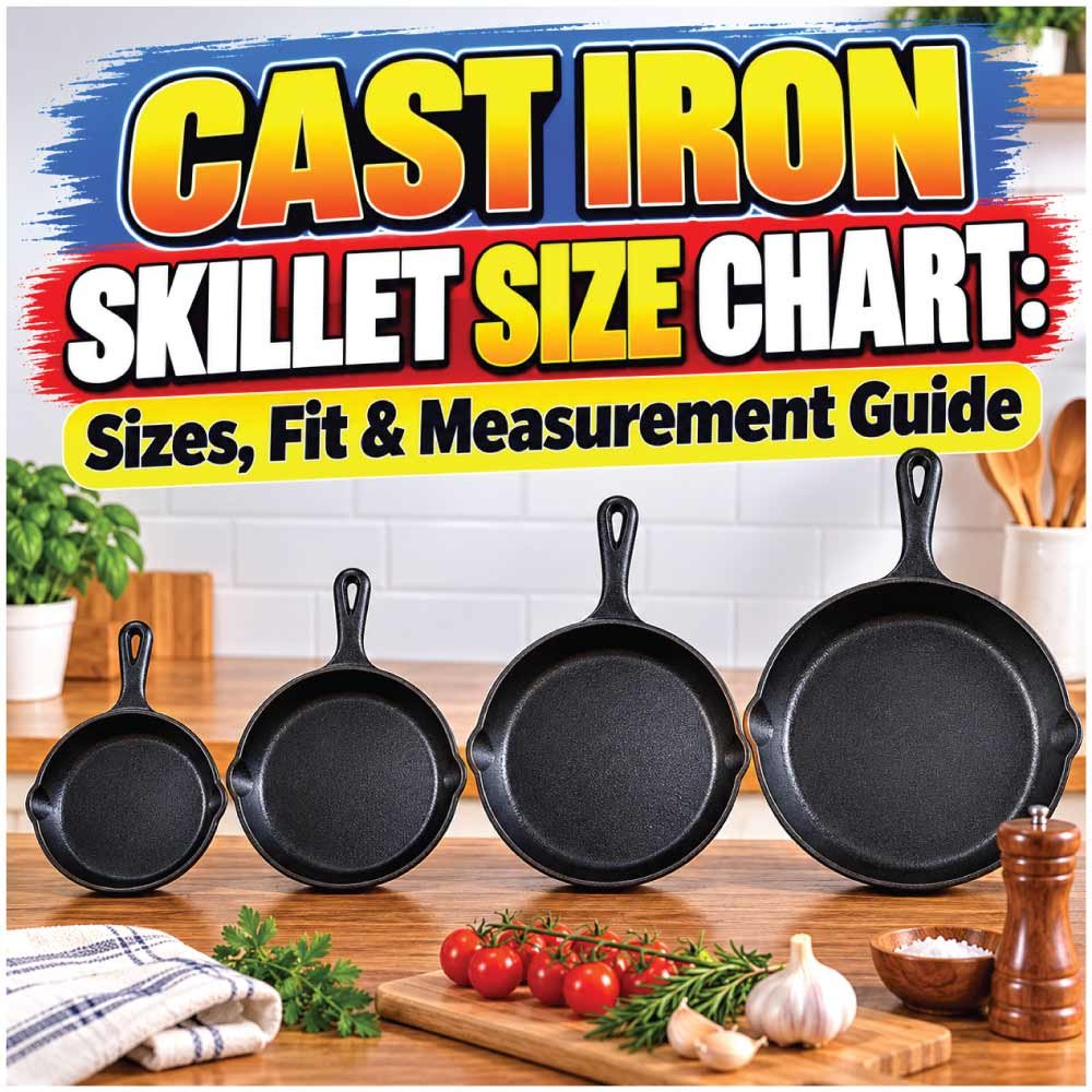 Cast Iron Skillet Size Chart